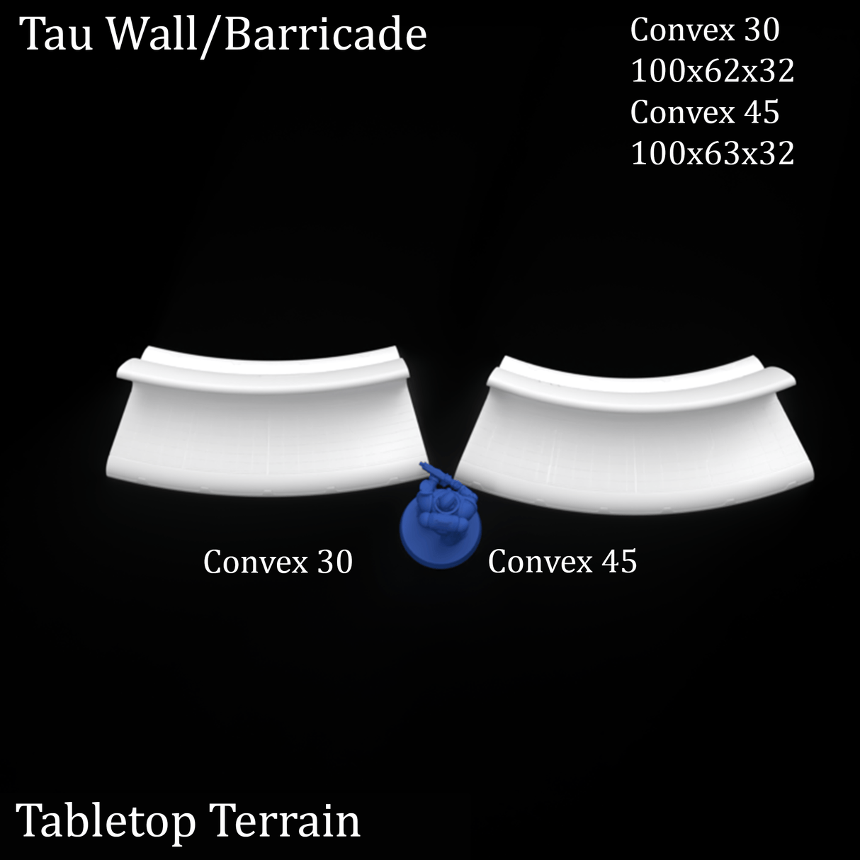 Tabletop Terrain Walls Tau Walls / Barricades - 40k Tau Terrain