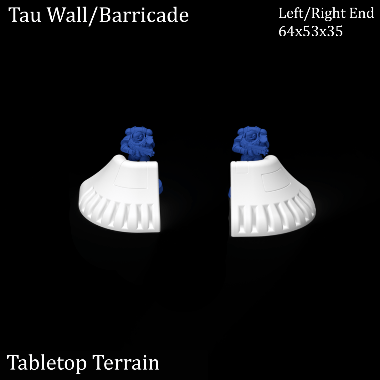 Tabletop Terrain Walls Tau Walls / Barricades - 40k Tau Terrain